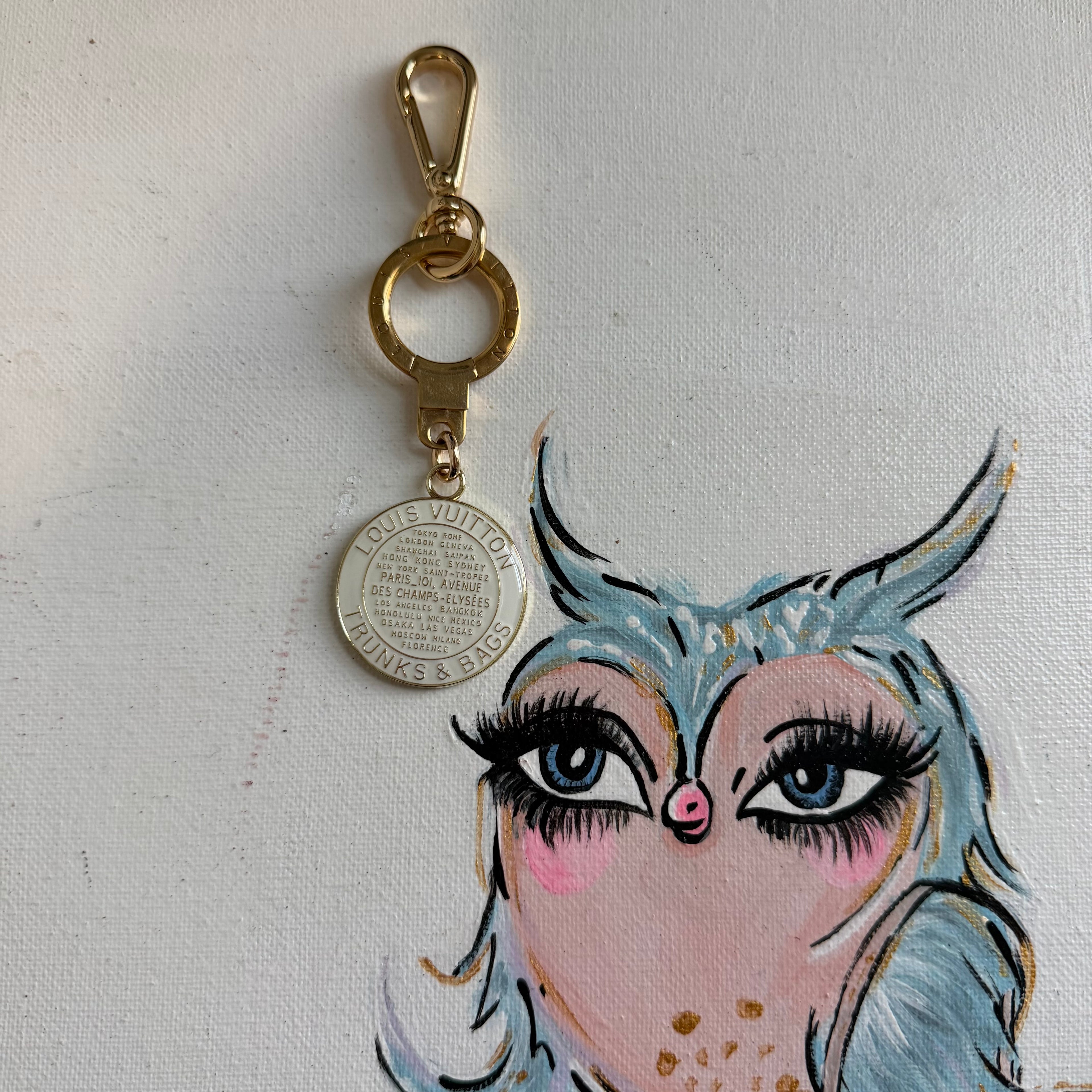 Upcycled LV Bag Charm