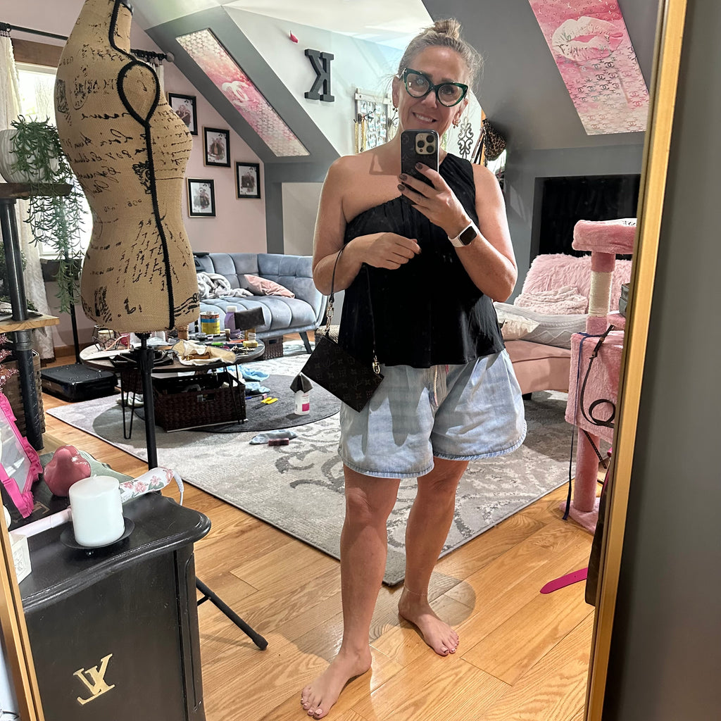 The Junco - Upcycled LV Monogram Wristlet in Dark Brown