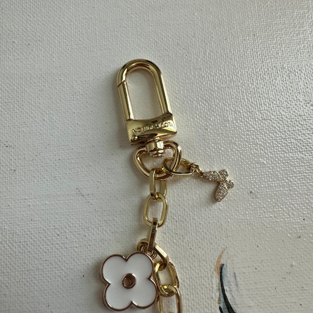 Upcycled LV Trunks & Bags Charm Set in Pale Blue