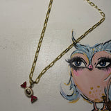Sweet Like Candy - LV Charm Necklace with GF Paperclip Chain