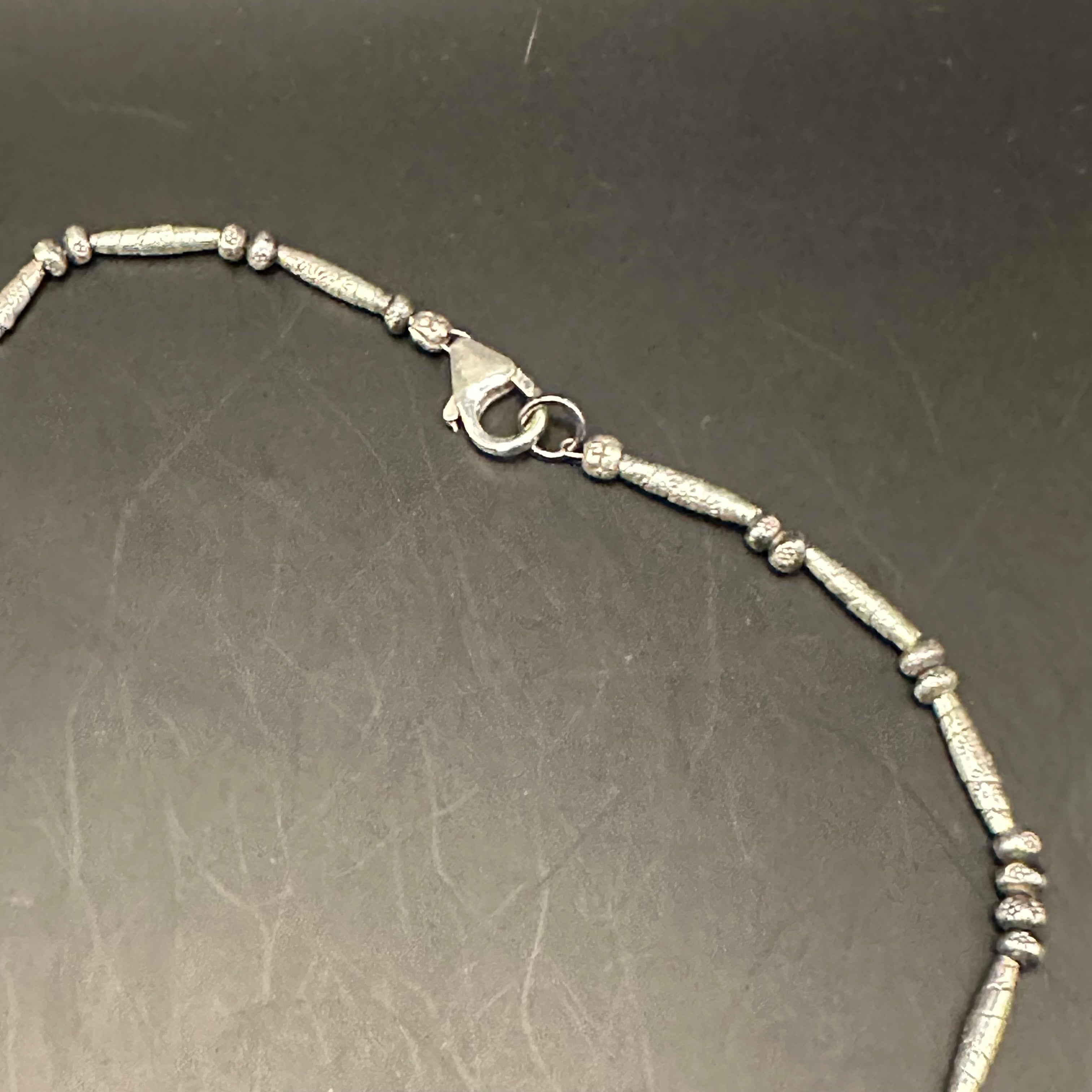 Dior Pendant on Sterling Silver Bali Beaded Necklace