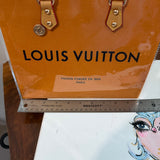 The Tote Bag - Classic Orange LV Bag with Vachetta Handles (10x8x6) with Button