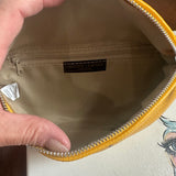 Yellow Leather Prada Tag Sling/Fanny Pack Bag