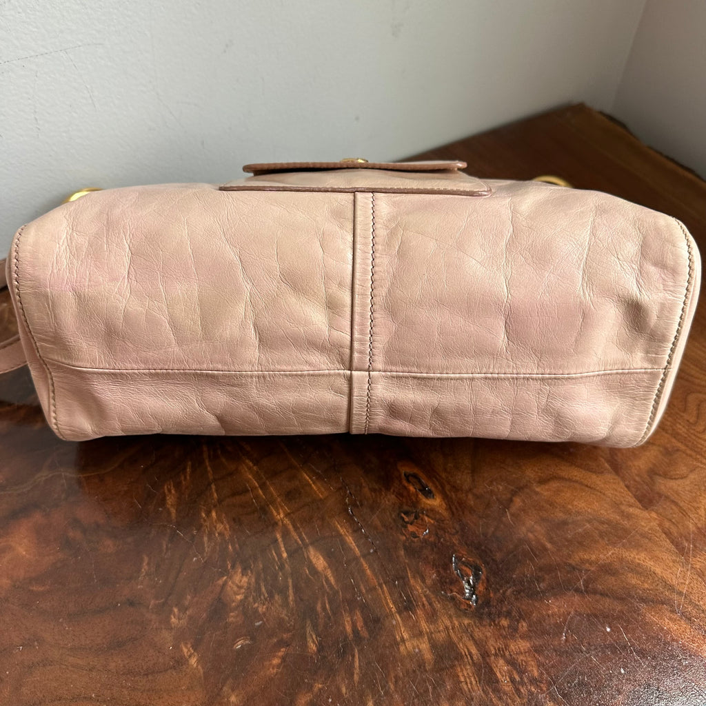 The Junco Shoulder Bag - Vintage Prada in Beige Pink Leather