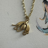 Gucci Bee Necklace on Brass Paperclip Chain