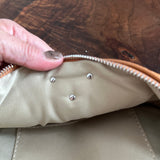 Camel Leather Prada Tag Sling/Fanny Pack Bag Silver (larger)