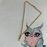 YSL Zipper Pull Necklace - Gold