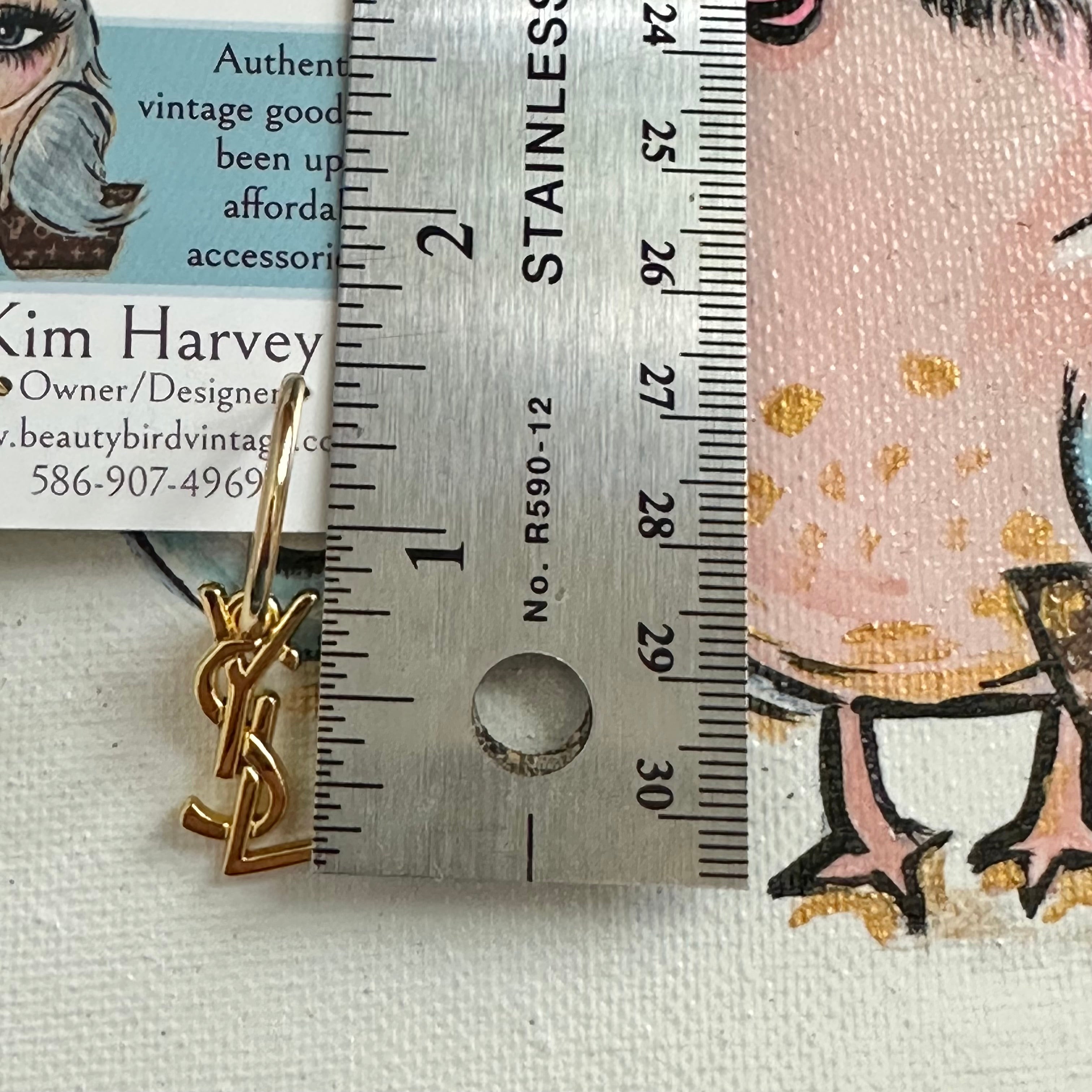 Upcycled Gold YSL Zipper Pull Earrings