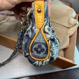 The Mini Falcon - Vintage LV in Blue Denim