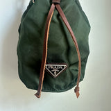 The Junco Pouch - Vintage Prada in Forest Green