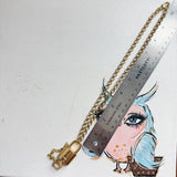 Key to My Heart Necklace - Upcycled LV Padlock on Brass Chain