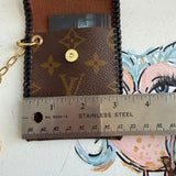 The Cardinal - Monogram LV Card Holder/Keychain in Black