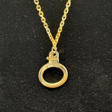 Repurposed LV Keyring with Blingy Butterfly Charm Necklace