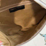 White Leather Prada Tag Sling/Fanny Pack Bag