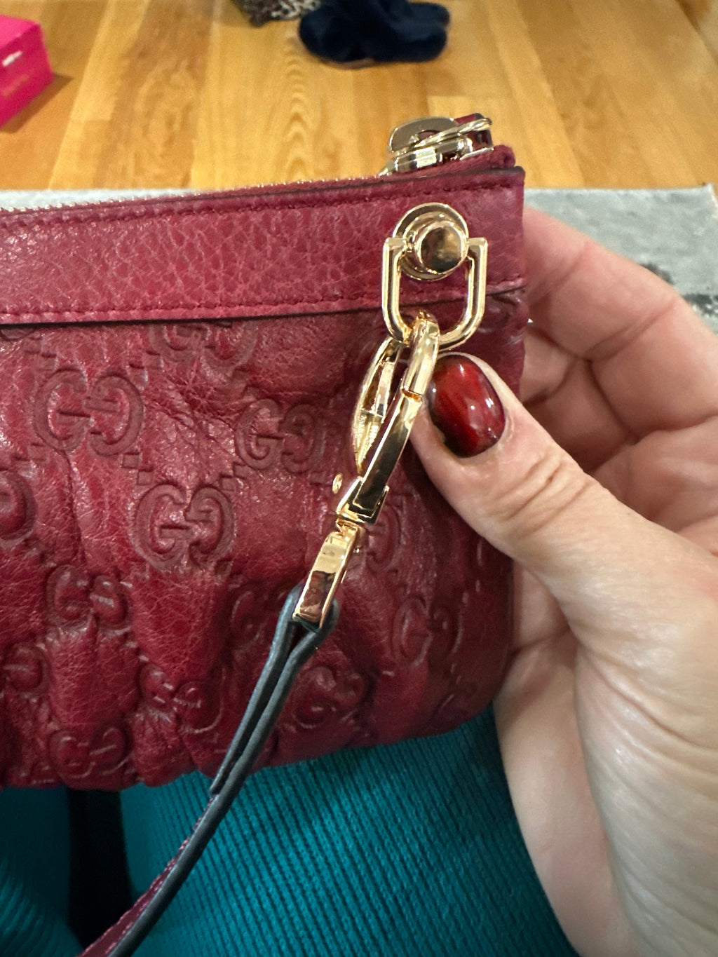 The Junco Crossbody - Gucci Guccisima Leather in Deep Red