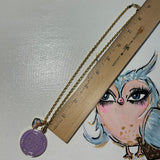 Large Purple LV Trunks & Bags with Heart Charm Necklace
