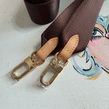 Brown Canvas Crossbody Strap with Vachetta Ends