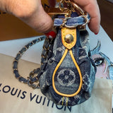 The Mini Falcon - Vintage LV in Blue Denim