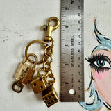 Am I Lucky ... Bag Charm/Keychain with Authentic LV Padlock