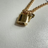 Key to My Heart Necklace - Upcycled LV Padlock on Gold-Filled Chain