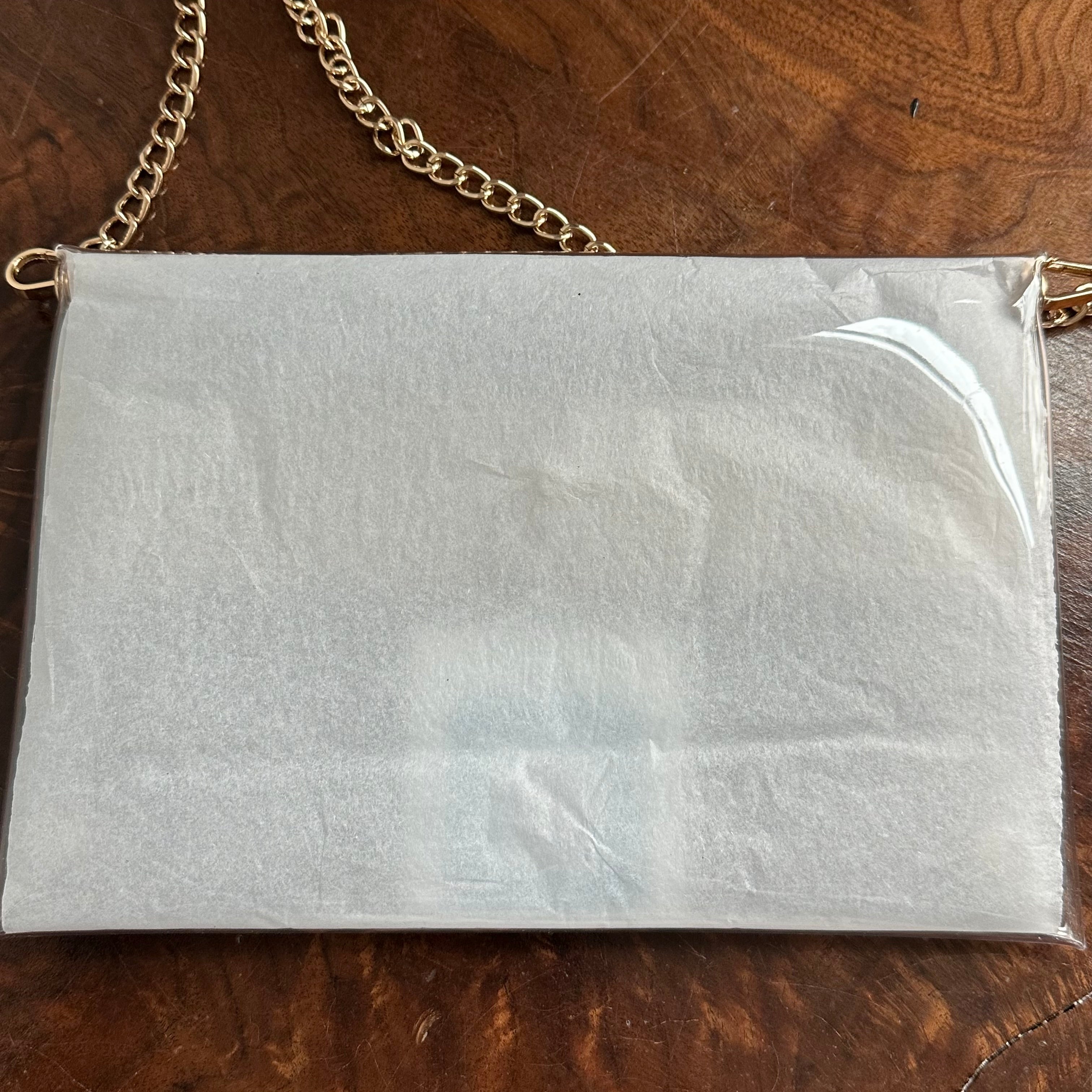 Upcycled Monogram LV on Take Me Out to the Ball Game Clear Crossbody Stadium Bag - Larger