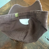 Upcycled LV Patch on Washed Brown Hat