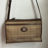 The Swan Crossbody - Vintage Burberry in Nova Check/Brown Leather