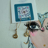 Upcycled Brass Gucci GG Earrings