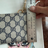 The Junco Wallet on Chain - Navy Vintage Gucci GG