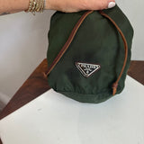 The Junco Pouch - Vintage Prada in Forest Green