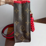 The Swan Crossbody - Vintage LV Monogram in Red