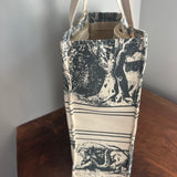 The Tote Bag - Canvas Dior in Cream/Graphite