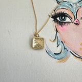 Upcycled Blingy Gucci Charm Necklace