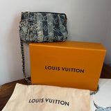 The Mini Falcon - Vintage LV in Blue Denim