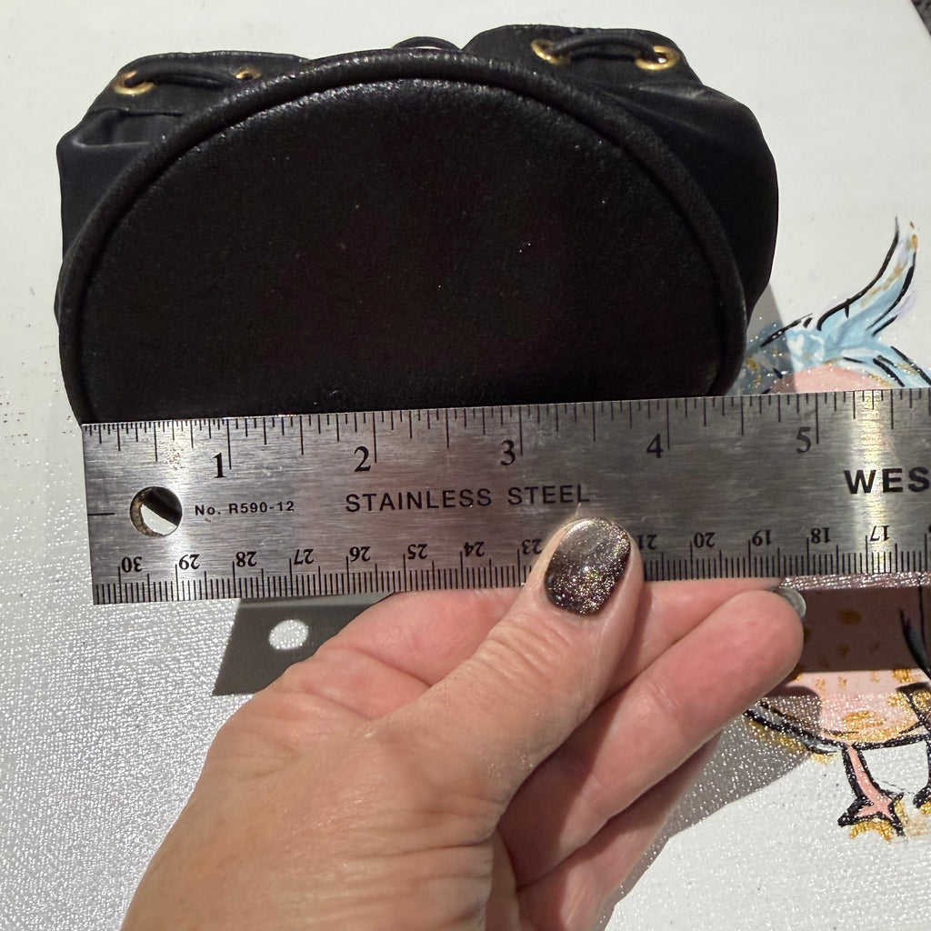 The Junco Drawstring Bag - Black CELINE