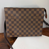 The Swan Crossbody - Vintage Damier Centenaire in Brown
