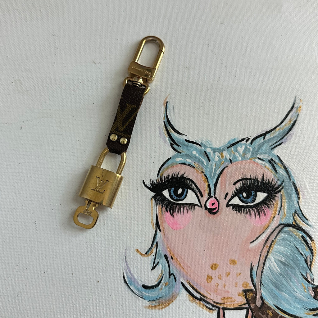 Upcycled LV Padlock Purse Charm/Keychain