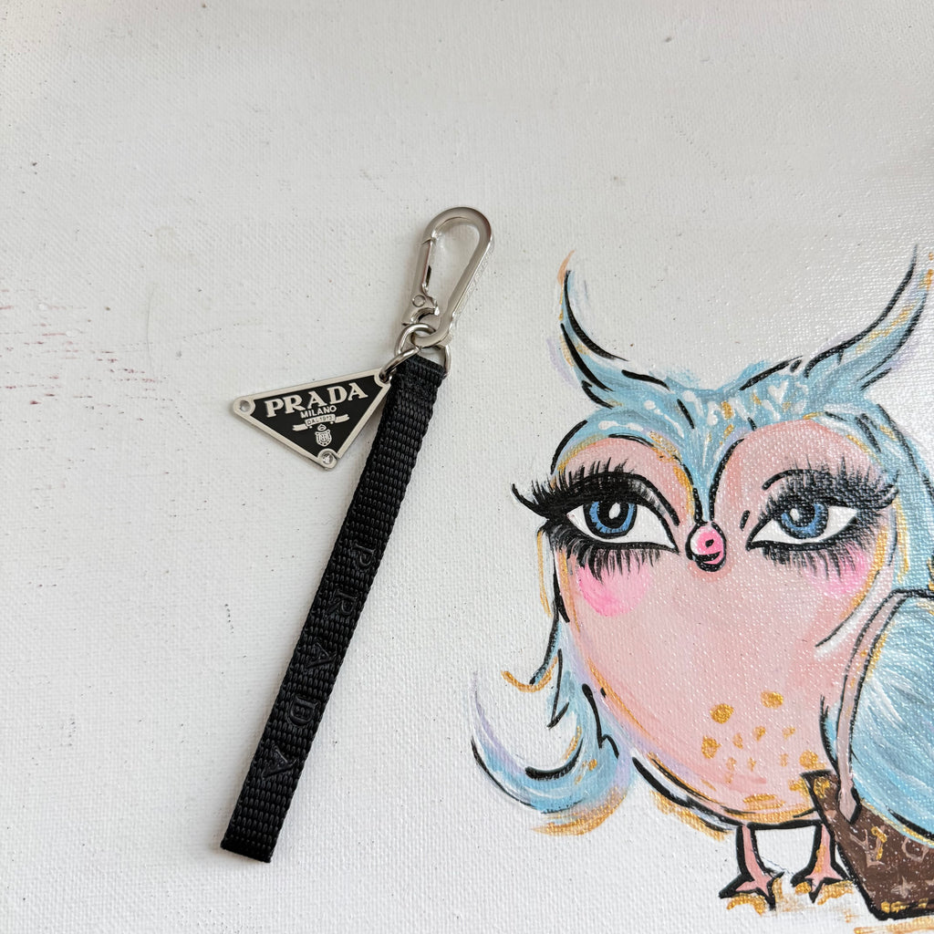 Black Prada Wristlet/Bag Charm