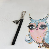 Black Prada Wristlet/Bag Charm