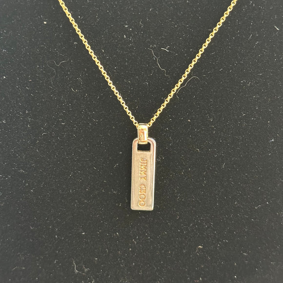 Upcycled Jimmy Choo Zipper Pull Necklace