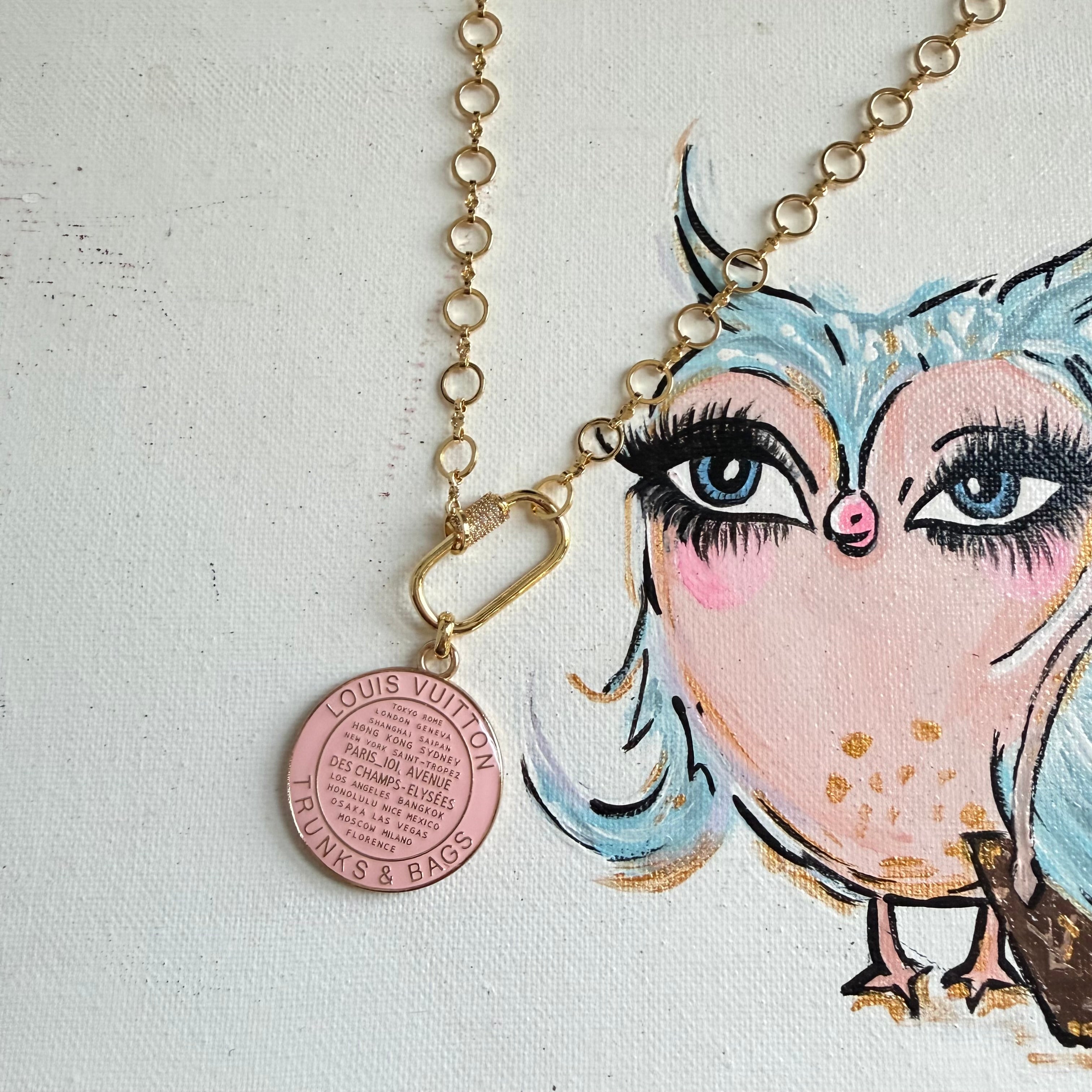 Upcycled LV Necklace