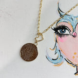 Upcycled LV Necklace