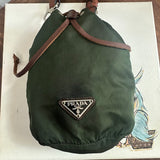 The Junco Pouch - Vintage Prada in Forest Green