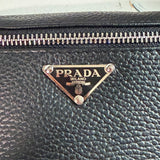 Black Leather Prada Tag Sling/Fanny Pack Bag (smaller)