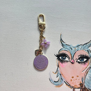 Upcycled LV Trunks & Bags Charm Set in Purple