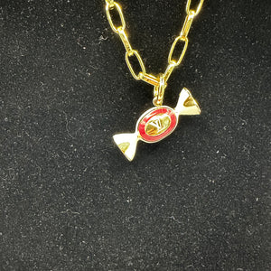 Sweet Like Candy - LV Charm Necklace on GF Paperclip Chain