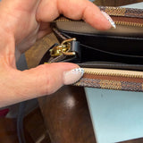 The Swan Crossbody - Vintage Damier Centenaire in Brown