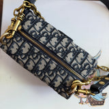 The Junco Crossbody - Dior Trotter Canvas in Navy (with TWO straps!)