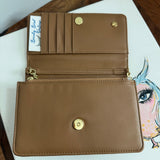 Button Bag - Tan Phone Crossbody with LV Button