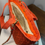 The Crossbody Tote Bag - Raffia Dior in Red/Orange